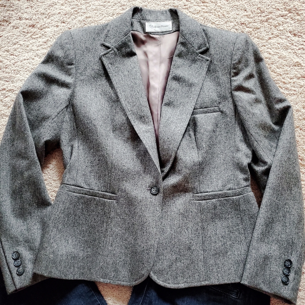 Wool blend blazer